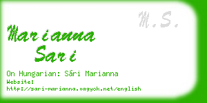marianna sari business card